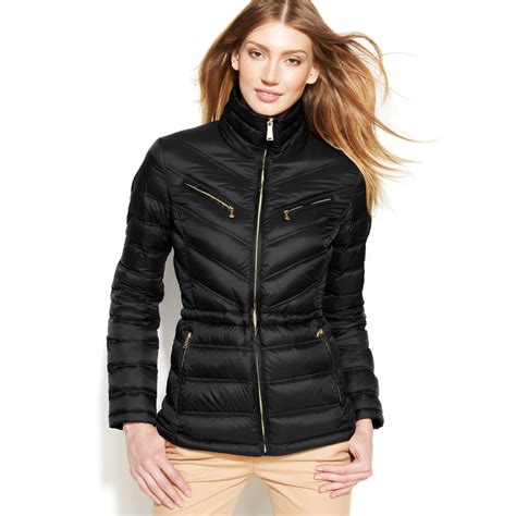 michael kors packable down jacket black|michael kors packable puffer jacket.